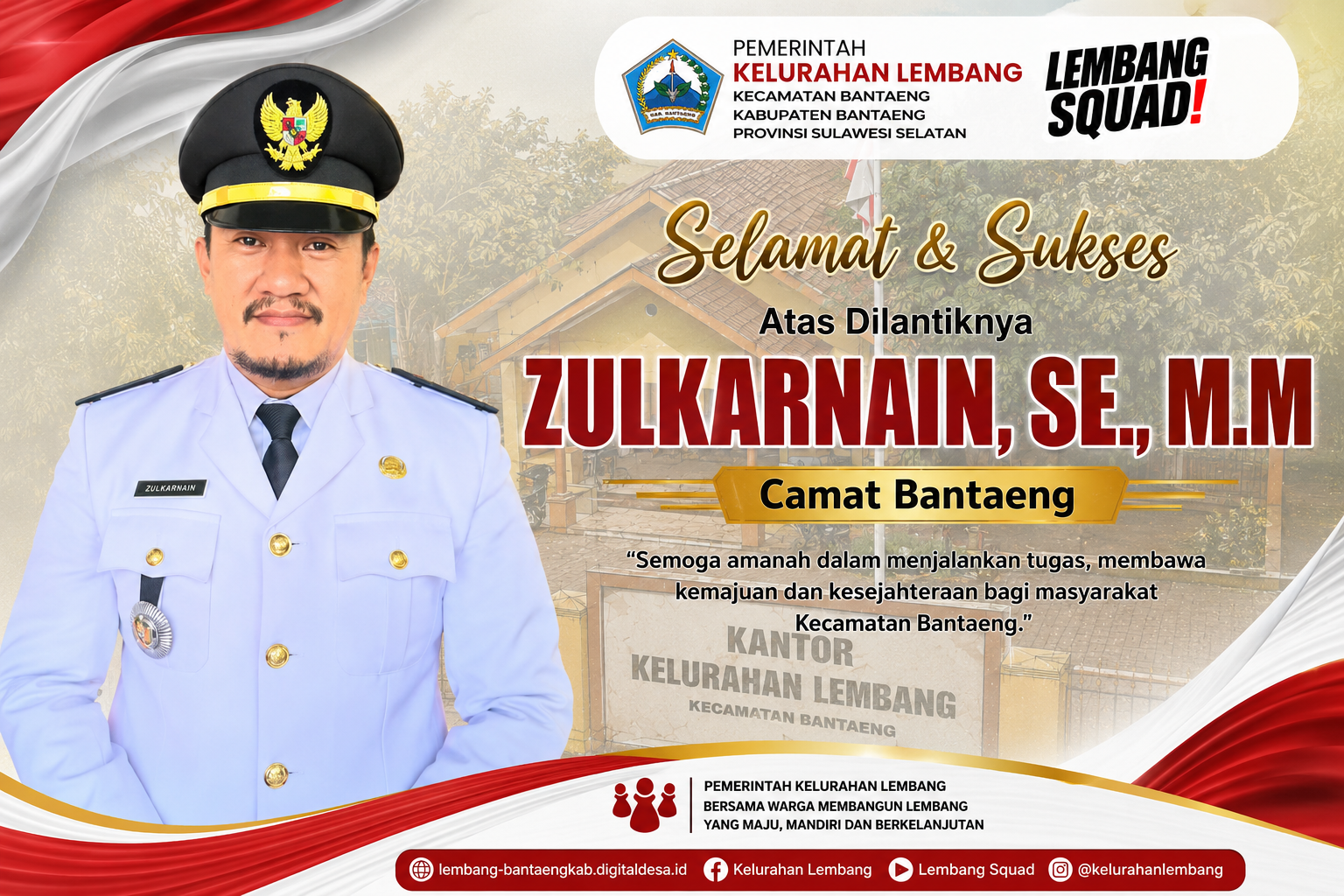 Selamat Mengemban Amanah Baru: Zulkarnain, S.E., M.M. Resmi Menjadi Camat Bantaeng, Siap Mengabdi untuk Kemajuan Masyarakat